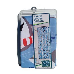 Your Zone Fabric Shower Curtain, (Choose from Shark, or Dinosaur)